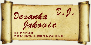 Desanka Jaković vizit kartica